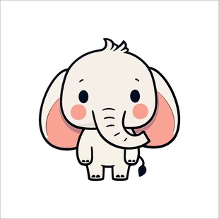 可爱小象卡通形象