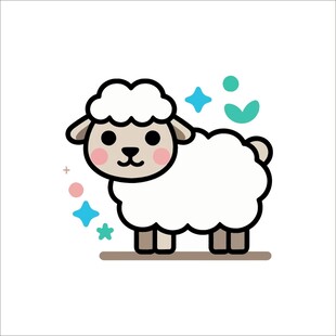 可爱小羊插画