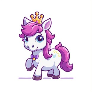 可爱独角兽公主形象