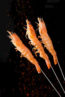 烤虾串