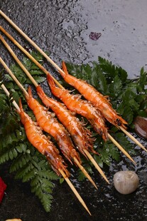 烤虾串