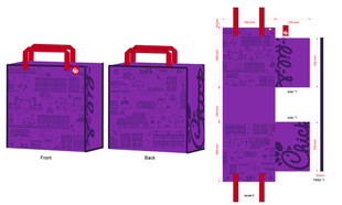 紫色手提袋设计图