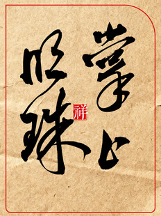 中国传统艺术书法作品掌上明珠