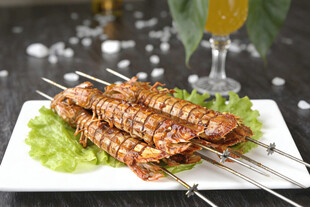 烤皮皮虾串