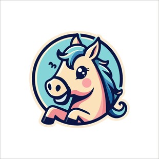 可爱卡通小马形象