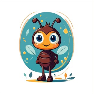 可爱卡通小蜜蜂形象