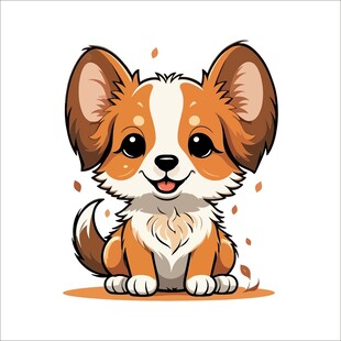 可爱小狗狗插画形象