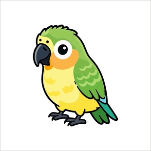 可爱卡通鹦鹉形象