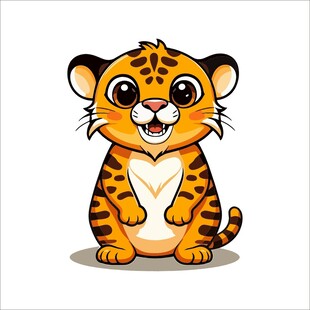 可爱卡通小老虎形象
