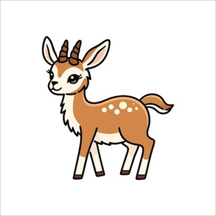 可爱小鹿卡通形象