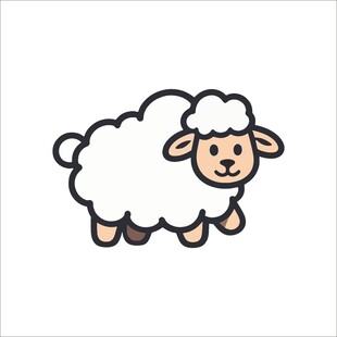 可爱小羊卡通形象