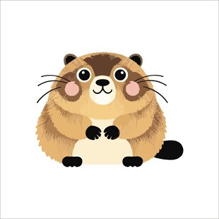 可爱卡通土拨鼠形象