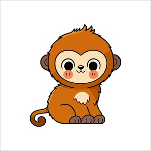 可爱小猴子卡通形象