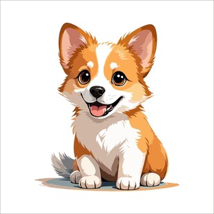 可爱柯基犬笑容超治愈