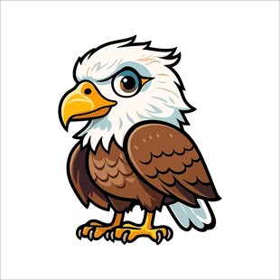 卡通白头鹰形象