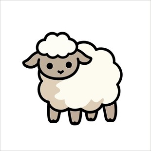 可爱卡通绵羊形象