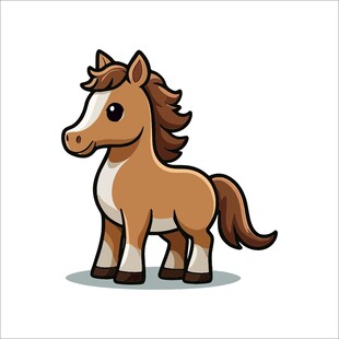 可爱卡通小马形象