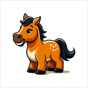 可爱卡通小马形象