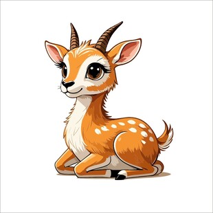 可爱小鹿卡通形象