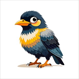 彩色小鸟插画