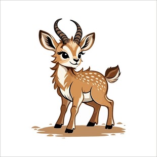可爱小鹿卡通形象