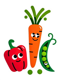 可爱蔬菜卡通形象