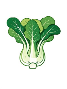 卡通小白菜插画