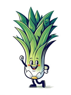 可爱大葱卡通形象