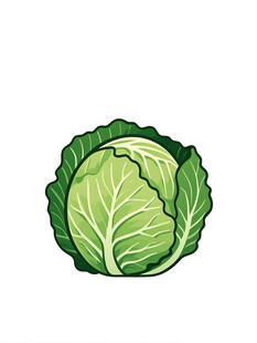一颗新鲜的卷心菜