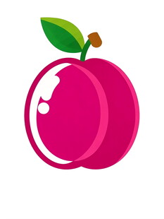 可爱粉色李子图标