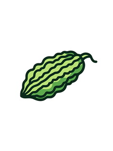 手绘苦瓜图案