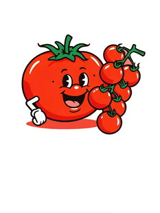 可爱番茄与番茄串卡通形象
