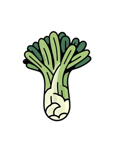 卡通白菜插画
