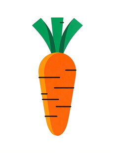 卡通胡萝卜图标
