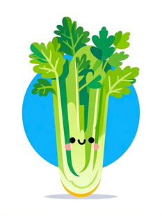 可爱芹菜卡通形象