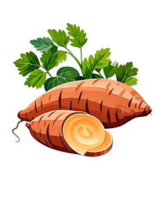 新鲜胡萝卜及切片展示