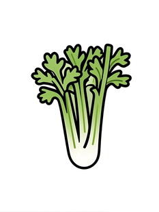 卡通芹菜插画