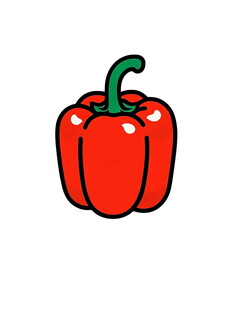 卡通红甜椒形象