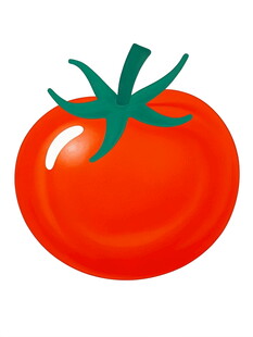 卡通红番茄