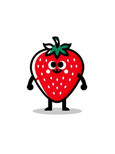 可爱卡通草莓形象
