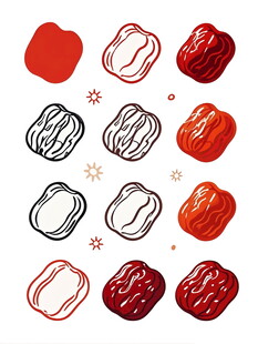 多样红枣图案设计元素