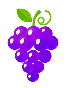 紫色葡萄卡通形象