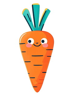 可爱卡通胡萝卜形象