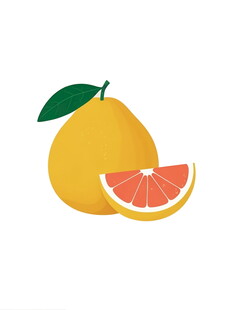 新鲜葡萄柚果肉色泽诱人