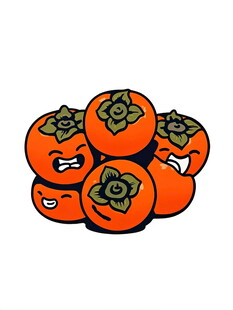 可爱表情柿子堆叠