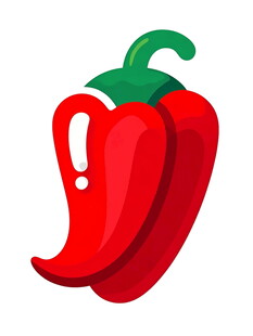 红色卡通甜椒图标