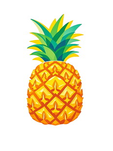 可爱卡通菠萝插画