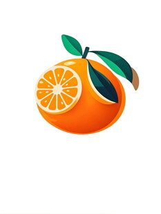 可爱橙子插画