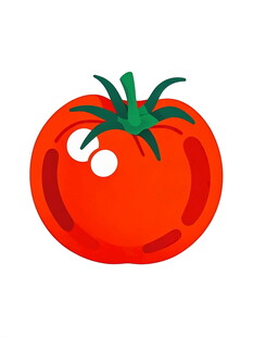 卡通红番茄