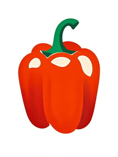 红色甜椒插画